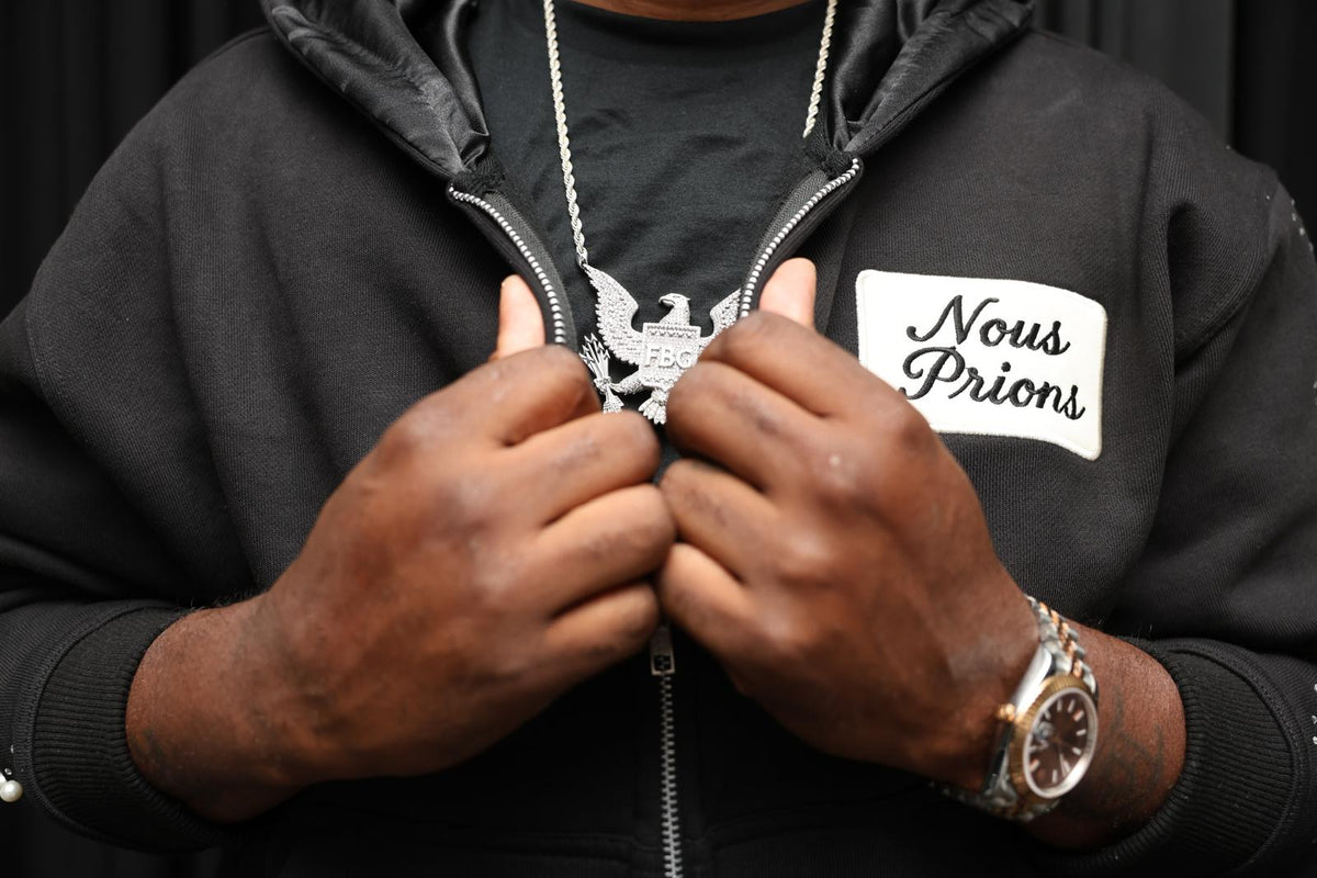 NOUS PRIONS – Black Crystal Tracksuit Set